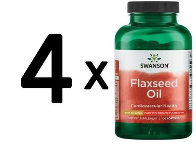 4 x EFAs, Flaxseed Oil, 1000mg - 100 softgels