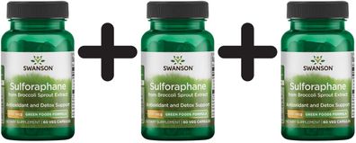 3 x Sulforaphane, 400mcg - 60 vcaps