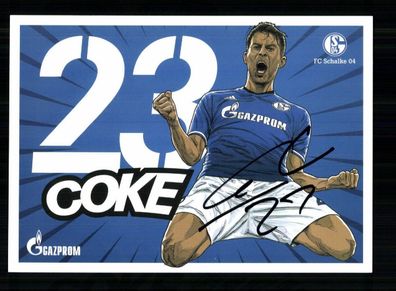 Coke Autogrammkarte FC Schalke 04 2016-17 Original Signiert