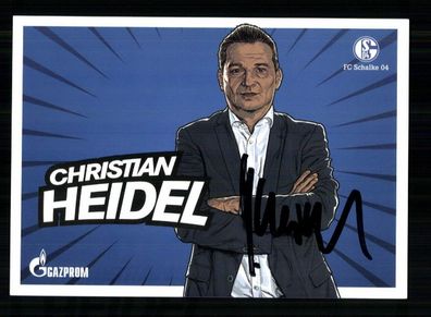 Christian Heidel Autogrammkarte FC Schalke 04 2016-17 Original Signiert