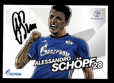 Alessandro Schöpf Autogrammkarte FC Schalke 04 2017-18 Original Signiert