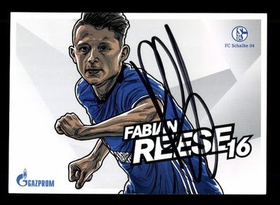 Fabian Reese Autogrammkarte FC Schalke 04 2017-18 Original Signiert
