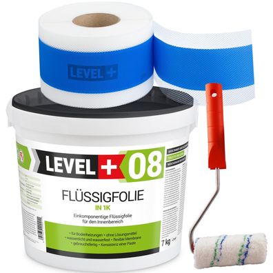 Dichtset Flüssigfolie 7kg Wassersperre Bad Dusche Dichtband Farbroller SET296