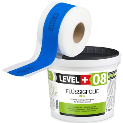 Dichtset Flüssigfolie 7kg Wassersperre Dusche Bad Dichtband 10m SET299