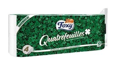 Foxy, Papier toaletowy Quatrefeuilles czterowarstwowy, 10 rolek