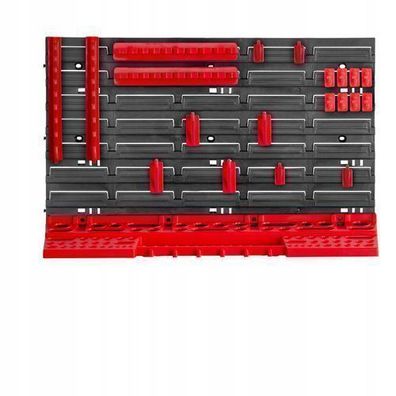 KADAX Werkstattwandregal, Wandplatten, 58 x 39 cm, Rot, 21 tlg