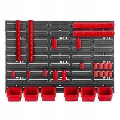 KADAX Werkstattwandregal, Wandplatten, 58 x 39 cm, Rot, 26 tlg