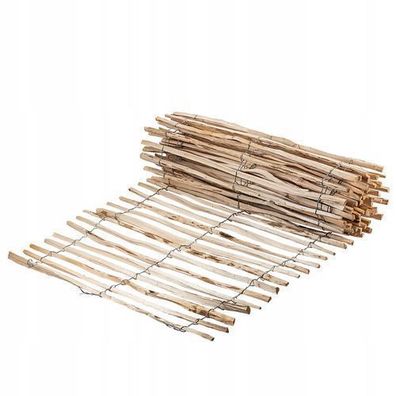 KADAX Zaun aus Hasel, Staketenzaun aus Haselnuss, Gartenzaun, 4-6cm, 120x500cm