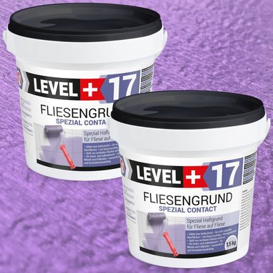 Fliesengrund 3Kg Fliese auf Fliese Spezial Haftgrund Fliesengrundierung LEVEL+ RM17