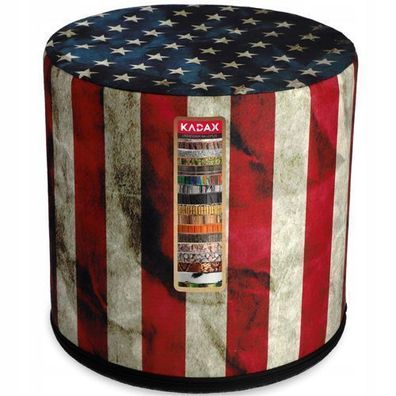 KADAX Sitzpouf, Sitzpuff, runder Sitzhocker, O 40,5 x 41 cm, modernes Design