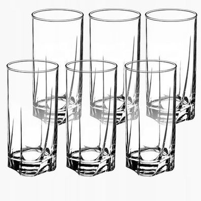 KADAX Trinkgläser aus hochwertigem Glas, 6er Set, Wassergläser, hoch, 380ml