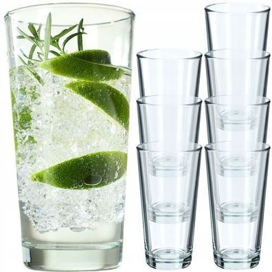 KADAX Trinkgläser, Cocktailgläser aus robustem Glas, 8x340ml