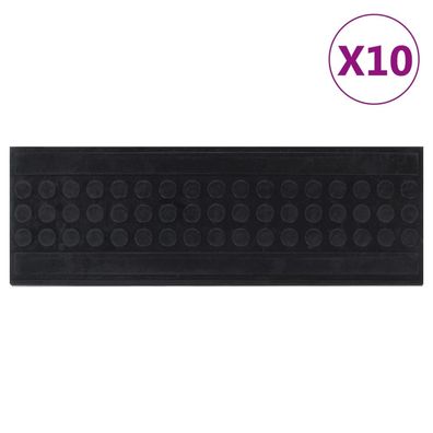 vidaXL Stufenmatten 10 Stk. 25x75 cm Gummi