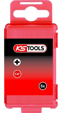 KS Tools 911.8388 1/4 Bit PH, 75mm, PH000, 5er Pck