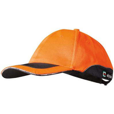 ROMAN, Warnschutz-Cap, Elysee, 65% Polyester, 35% Baumwolle, Orange/Grau