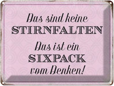 vianmo Blechschild 40x30cm Keine Stirnfalten Ist Sixpack Deko Geschenk