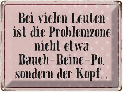 vianmo Blechschild 40x30cm Problemzone Ist Der Kopf Retro Deko Geschenk