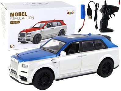 Auto R/C 1:20 Weiß und Blau ferngesteuert