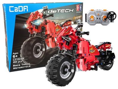 CADA Building Blocks Set Ferngesteuertes Motorrad 2.4G 484 Stück