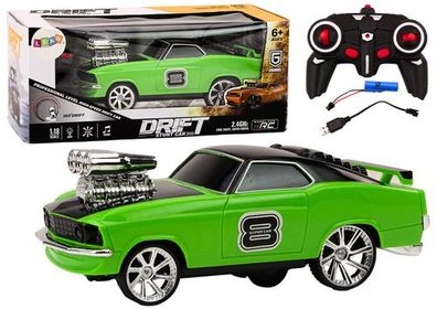 Ferngesteuertes Auto 1:18 Drift 360 Lichter klingen grün