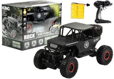 Ferngesteuertes Auto Jeep R/C 1:18 Schwarz Akkus Ladegerät Auto