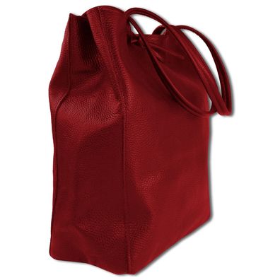 Toscanto Damen Shopper Schultertasche Leder Tasche rot OTTM107SR