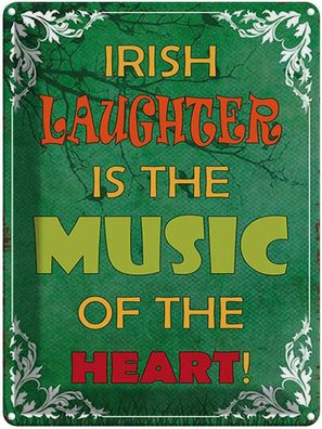 vianmo Blechschild 30x40cm Irish Laughter Is The Music Of Deko Geschenk