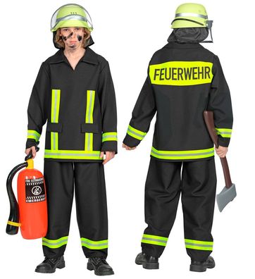 Kinderkostüm Feuerwehrmann 2-tlg Widmann - Größe: 140