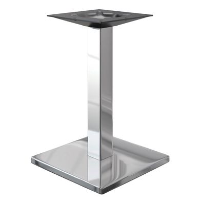 MADRID | Bistro Tischgestell | Edelstahl | Höhe: 72 cm | Säule: 6 x 6 cm | Fuß: 50 x