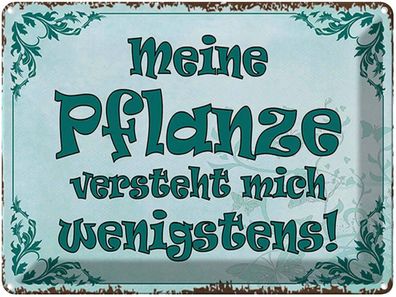 vianmo Blechschild 40x30cm Meine Pflanze Vesteht Mich Deko Geschenk