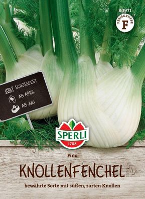 Knollenfenchel Fino, schossfest, bewährte Sorte, zarte Knollen, Saatgut von