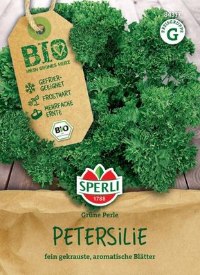 BIO Petersilie kraus, fein gekrauste aromatische Blätter, frosthart, Bio