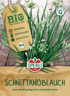 BIO Schnittknoblauch, mehrjährig, kübelgeeignet für mehrfache Ernte, Bio