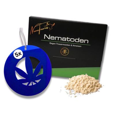 NemaTaurus® SF-Nematoden 6 Mio für 12m² + 5 Blautafeln zum Hängen,