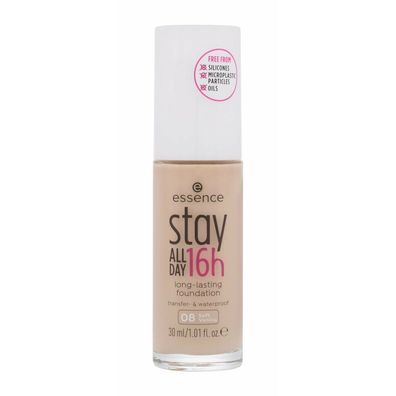 essence Foundation Stay All Day 16h Long-Lasting 08 Soft Vanilla, 30 ml