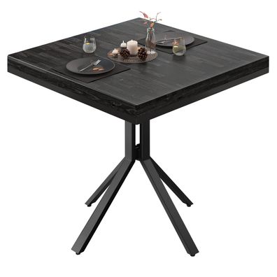 ME Bistro Tisch | 70x70xH72cm | Wenge Schwarz/ Schwarz | Bistrotisch Restauranttisch