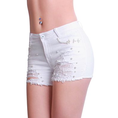 topschuhe24 2085 Damen Kurze Jeans Hose Shorts Hot Pants