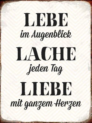 vianmo Holzschild 30x40cm Lebe Lache Jeden Tag Liebe Deko Geschenk