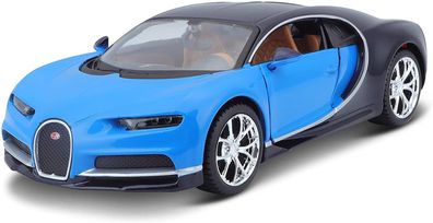 Maisto 31514 - Modellauto - Bugatti Chiron (schwarz-blau, Maßstab 1:24) Auto