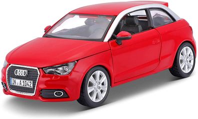 Bburago 18-22127 - Modellauto - Audi A1 (rot, Maßstab 1:24) Modell Auto Miniatur