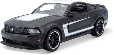 Maisto 31269 - Modellauto - Ford Mustang Boss 302 (mattschwarz, Maßstab 1:24)