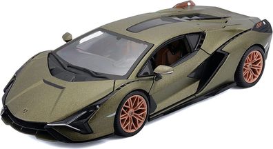 BBurago 18-21099 - Modellauto - Lamborghini Sian FKP 37 (grün, Maßstab 1:24)