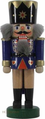 Nussknacker König dunkelblau Höhe 17,5cm NEU Weihnachten Seiffen Nutcracker Nüsse