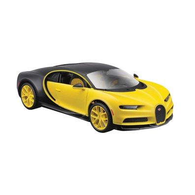 Maisto 31514 - Modellauto - Bugatti Chiron (SCHWARZ-GELB, Maßstab 1:24) Auto