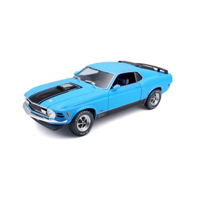 Maisto 31453B - Modellauto Ford Mustang Mach 1 '70 (blau, Maßstab 1:18) Miniatur