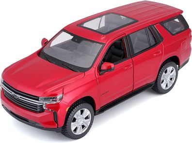 Maisto 31533 - Modellauto Chevrolet Tahoe '21 (rot, Maßstab 1:26) Spielzeugauto