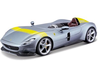 Bburago Modellauto - Ferrari Monza SP1 Signature Edition (silber, Maßstab 1:43)