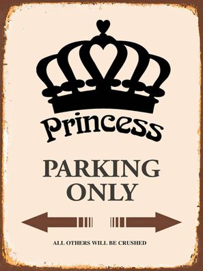 vianmo Holzschild 30x40cm Princess Parking Only Korona Deko Geschenk