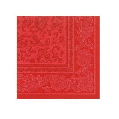 8x Papstar 20 Servietten "ROYAL Collection" 1/4-Falz 40 cm x 40 cm rot "Ornaments" |