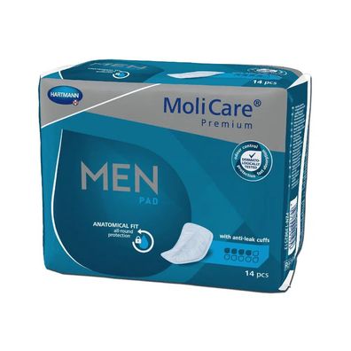 12x MoliCare Premium Men Pad 4 Tropfen, 14 Stück | Packung (14 Stück)